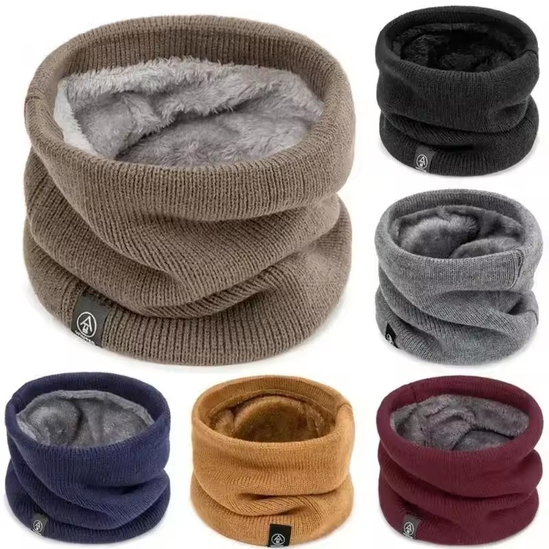 Wool Scarf Men - Модный женский вязаный шарф, однотонные шарфы