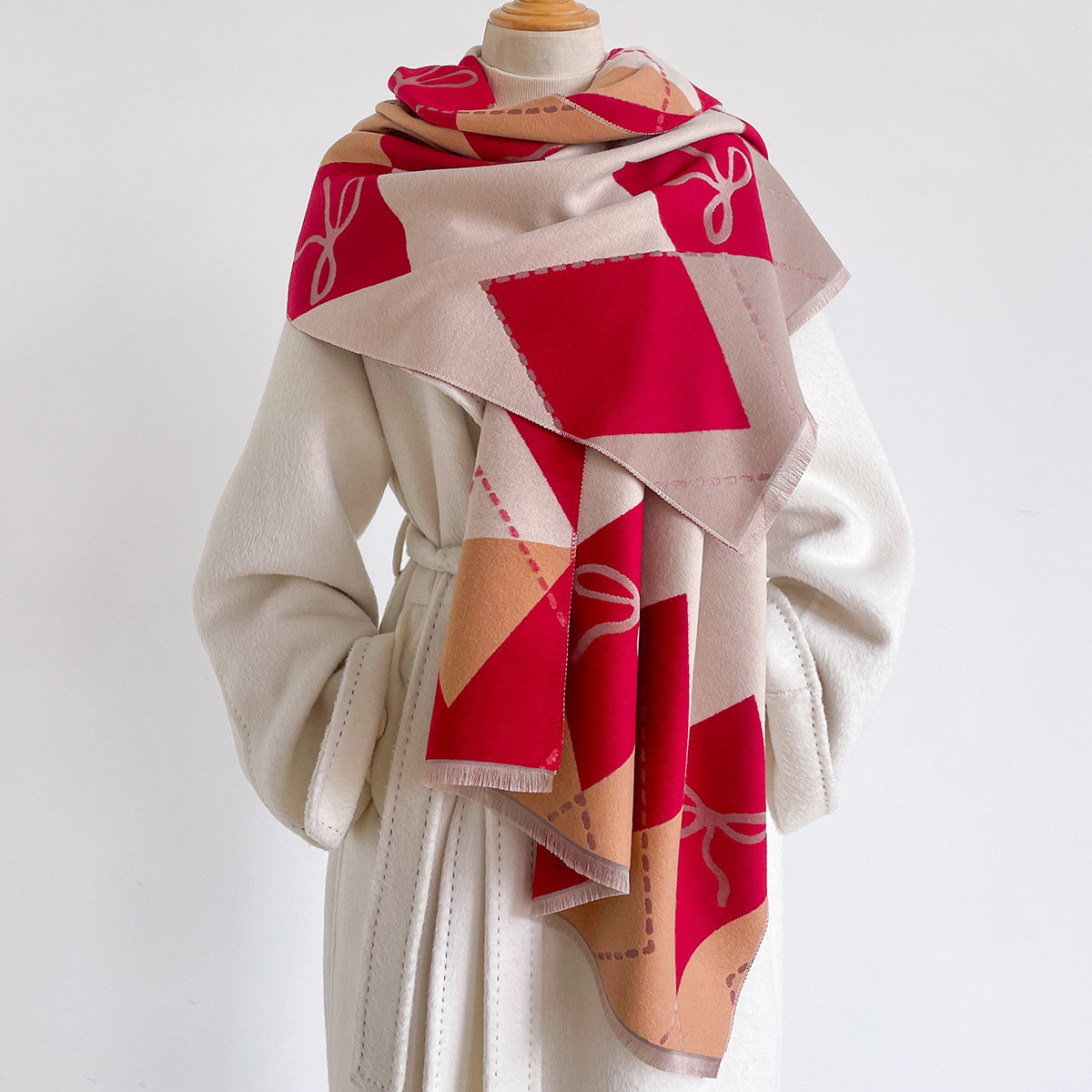 Cashmere Pashmina Wrap - Женский шарф из искусственного кашемира с