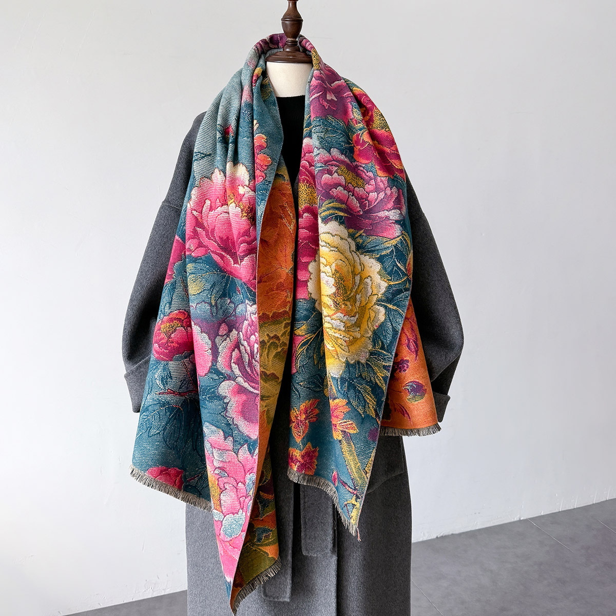 Cashmere Pashmina Wrap - Теплый кашемировый шарф, женская шаль с