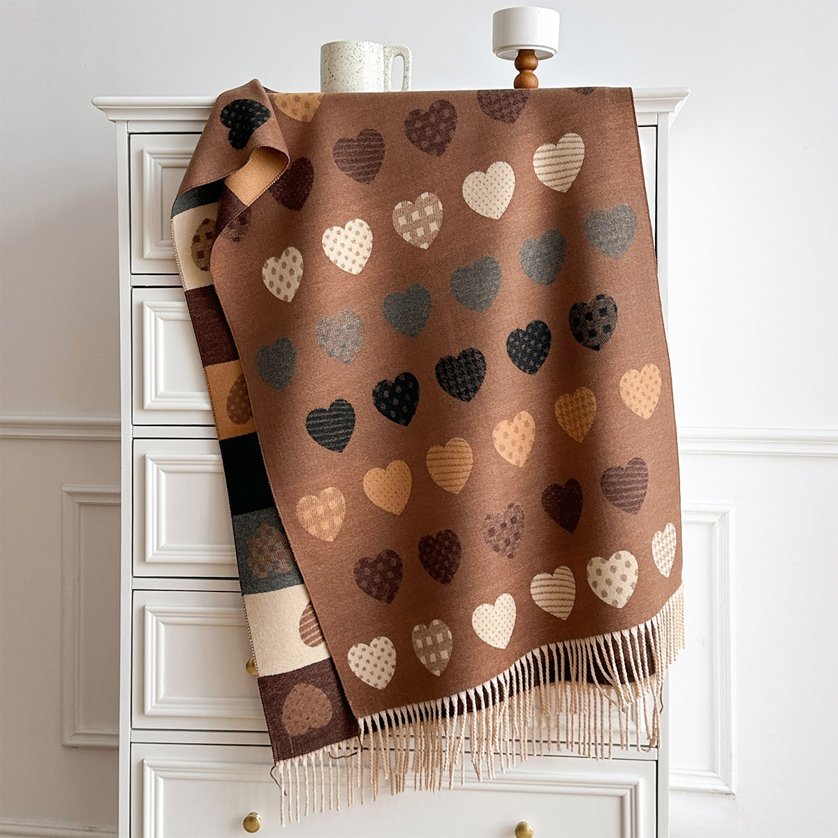 Cashmere Pashmina Wrap - Женский шарф из искусственного кашемира с
