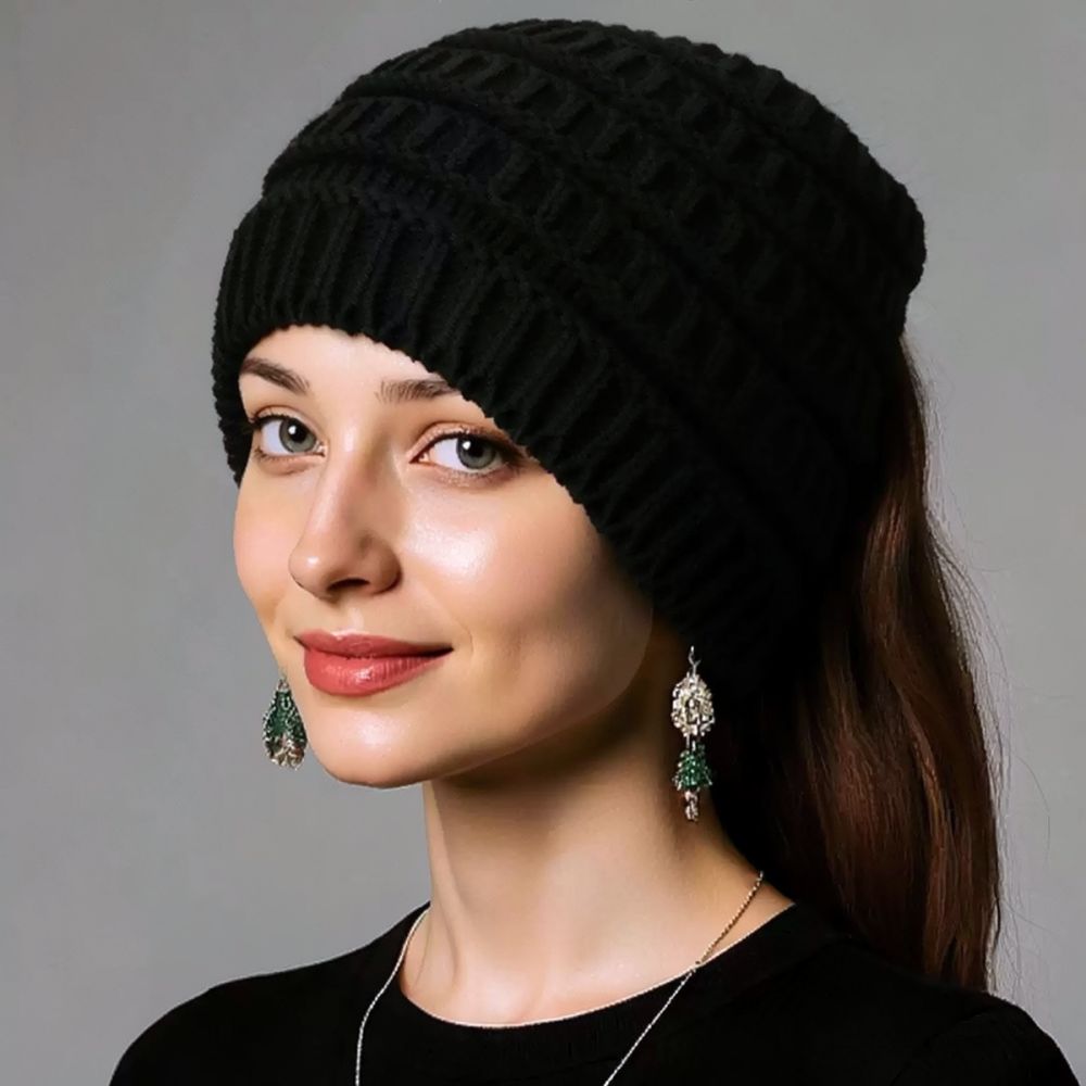 Fleece Ear Warmer Band - Женская вязаная повязка на голову, широкая