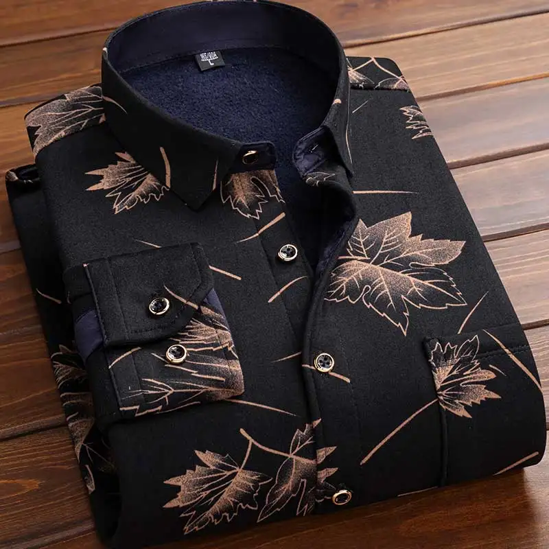 Flannel Shirt Lined - Мужская флисовая рубашка 2026, осенне-зимняя, с