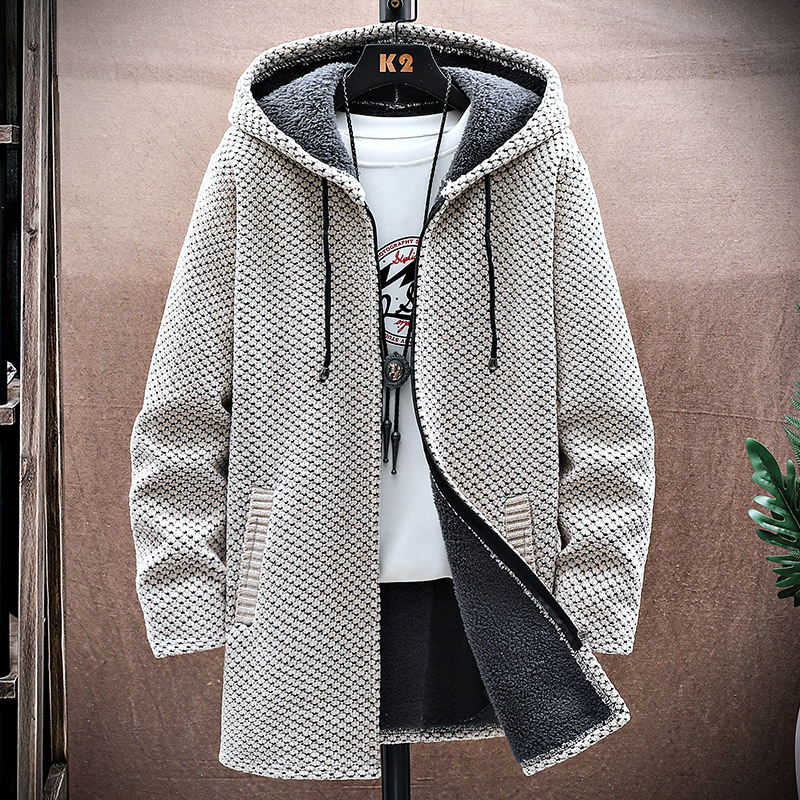 Wool Coat Peacoat - Мужской кардиган, кашемировое длинное пальто, свитера