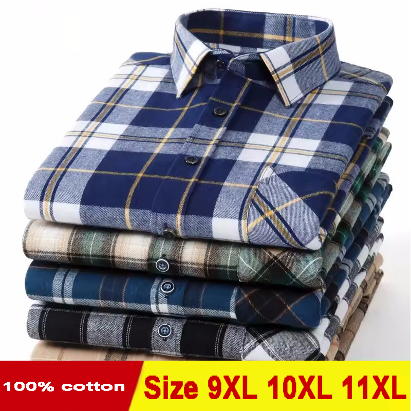 Размер 11XL, 10XL, 9XL, модные – обзор и цена Flannel Shirt Lined