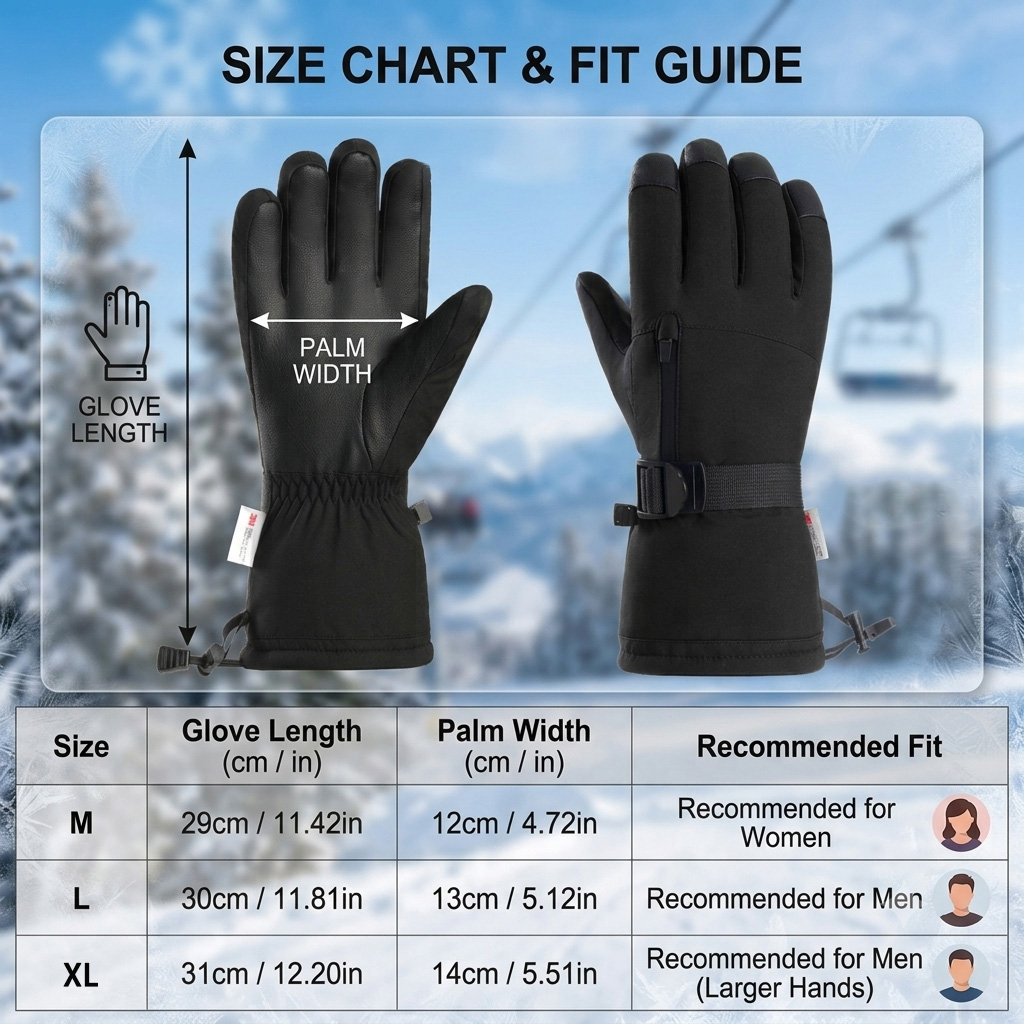 Зимние лыжные перчатки для муж – обзор и цена Snow Glove Insulated